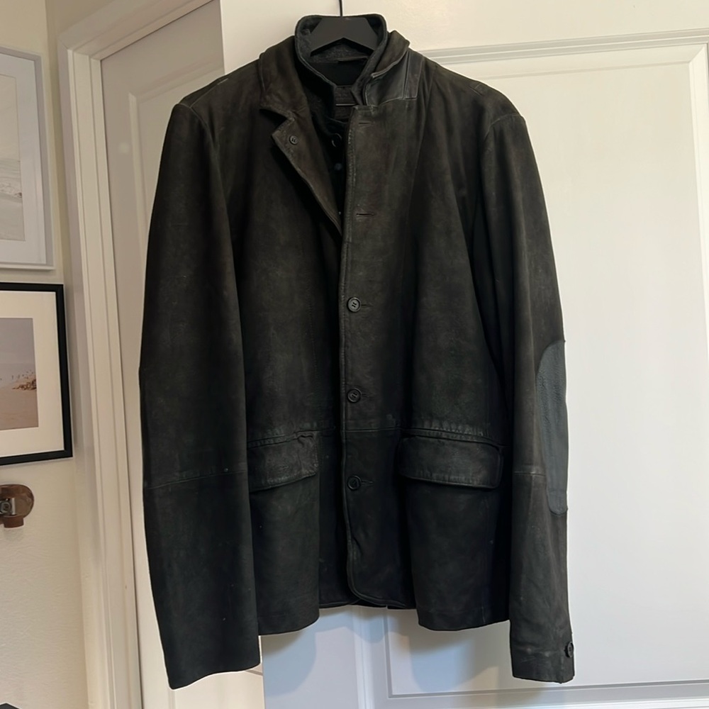 All Saints Suede/Leather/Tweed Jacket/Blazer look-XL